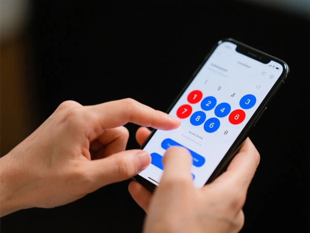 Mobile live result checking illustration